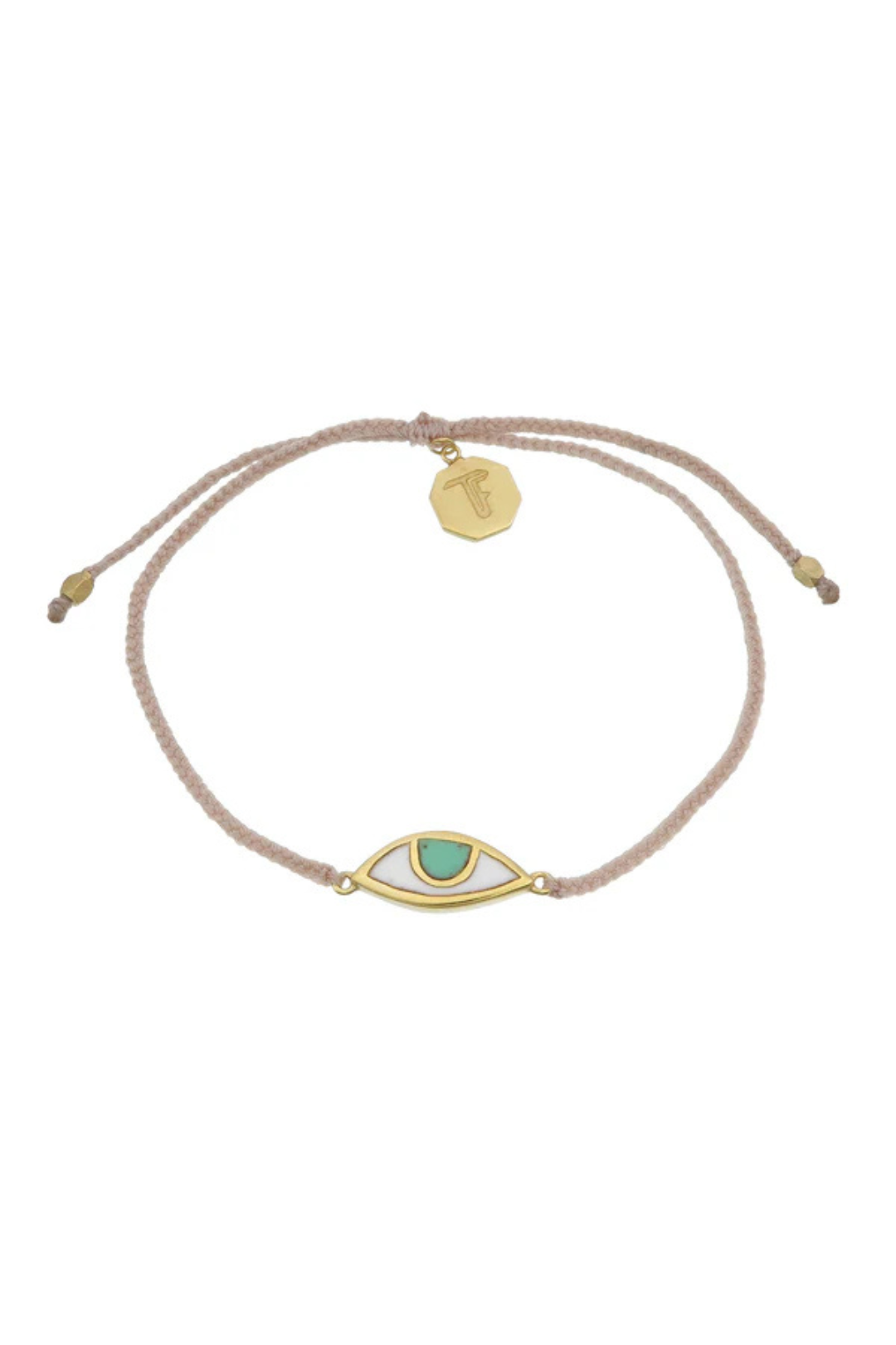 EYE PROTECTION BRACELET - PALE PINK - GOLD