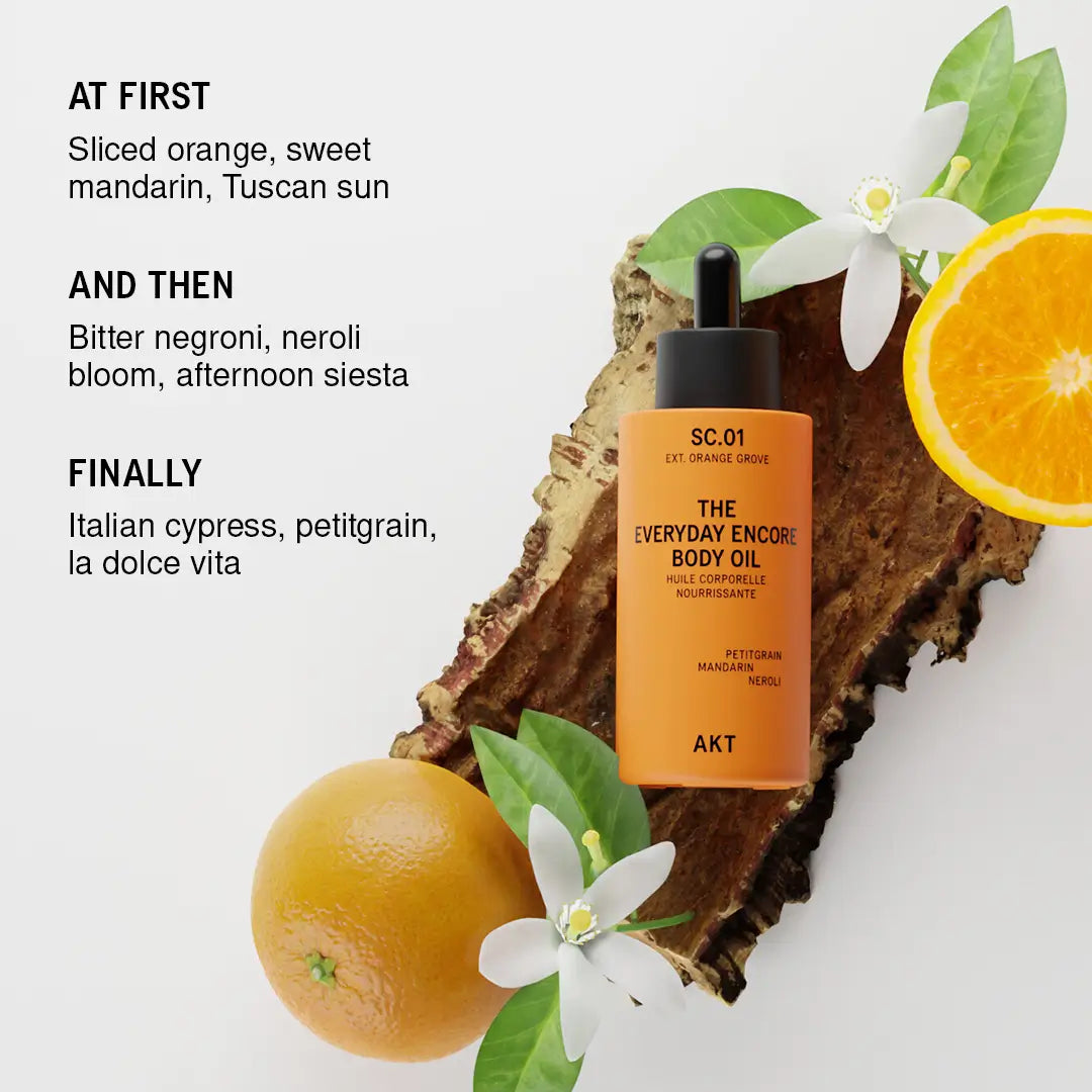 The Everyday Encore Body Oil SC.01 EXT. ORANGE GROVE