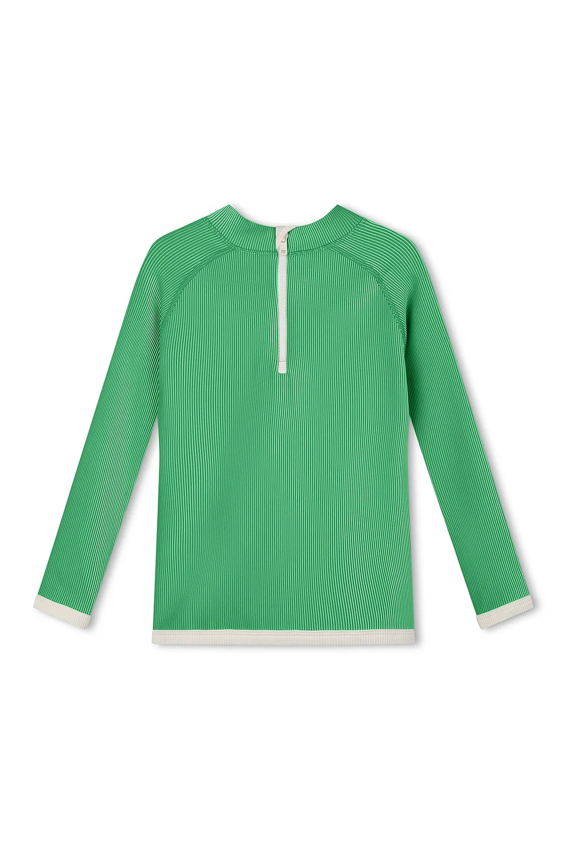 MINI STRIPE RIB RASHIE - PARROT GREEN