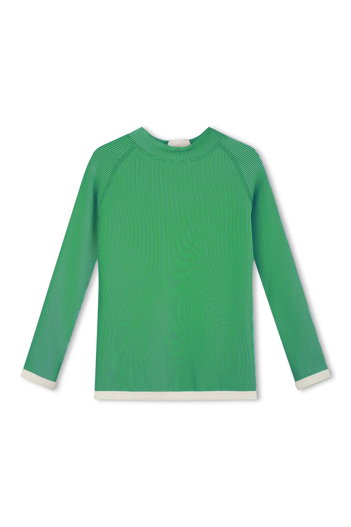 MINI STRIPE RIB RASHIE - PARROT GREEN