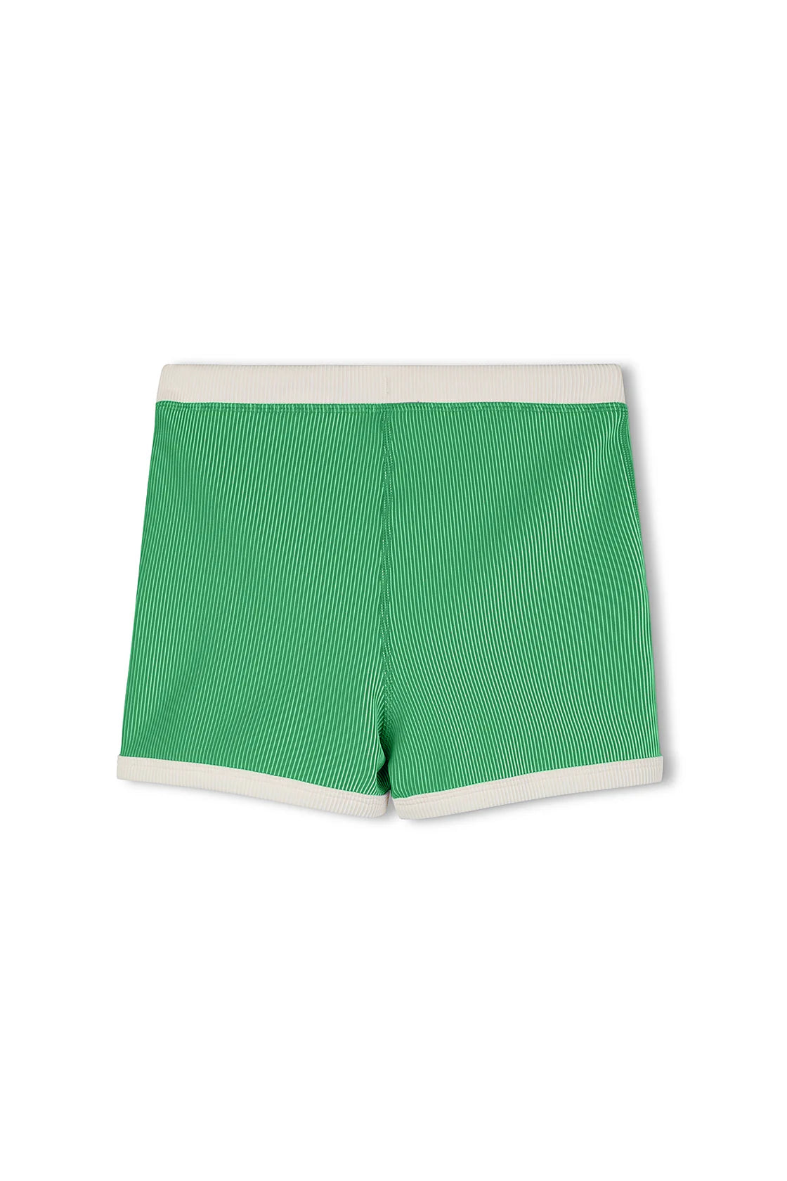 MINI STRIPE RIB SURF SHORT - PARROT GREEN