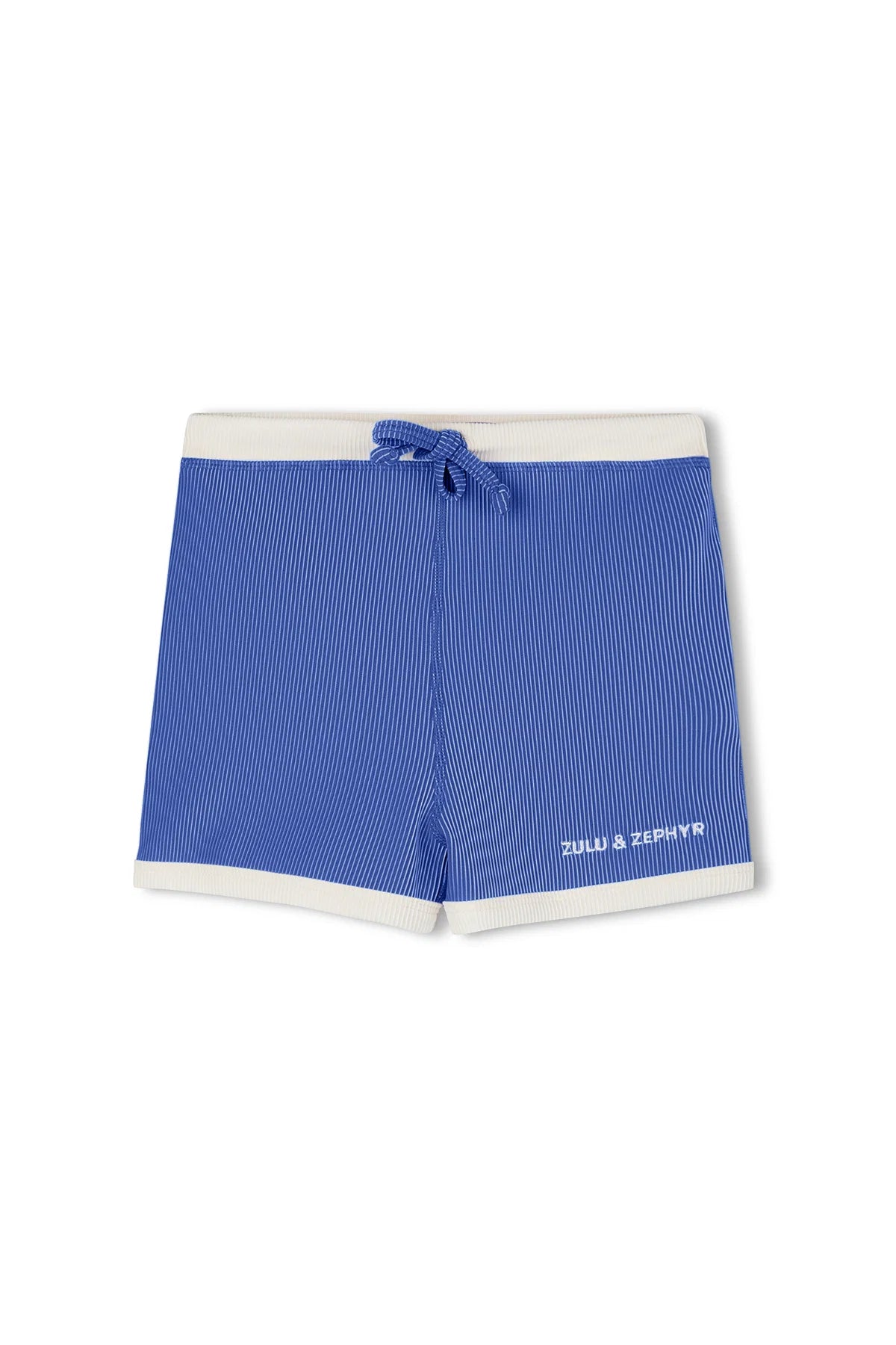 Mini Stripe Surf Short - Sea Blue