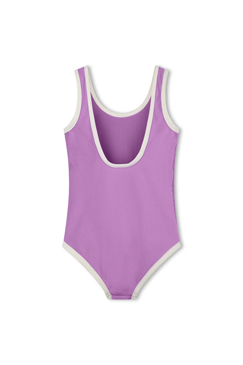 Mini Stripe Scoop One Piece - Lilac