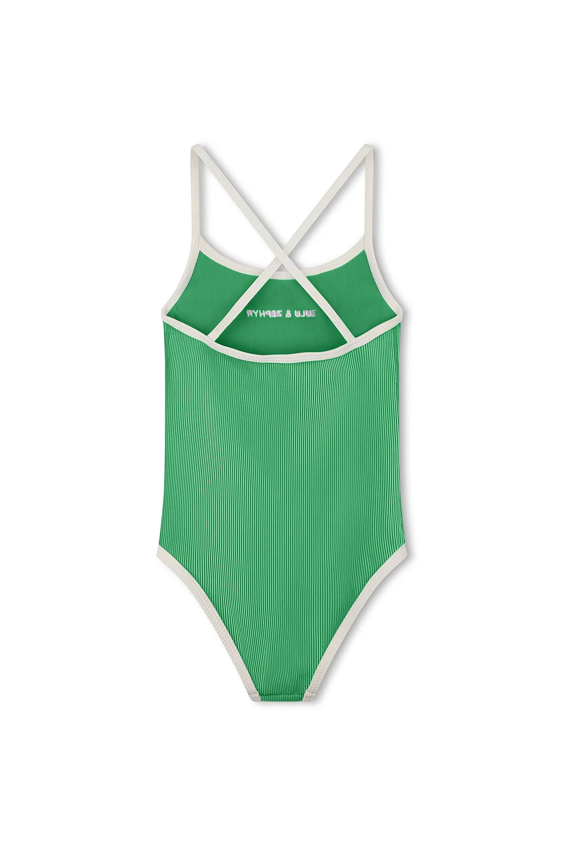 MINI STRIPE RIB LOGO ONE PIECE - PARROT GREEN