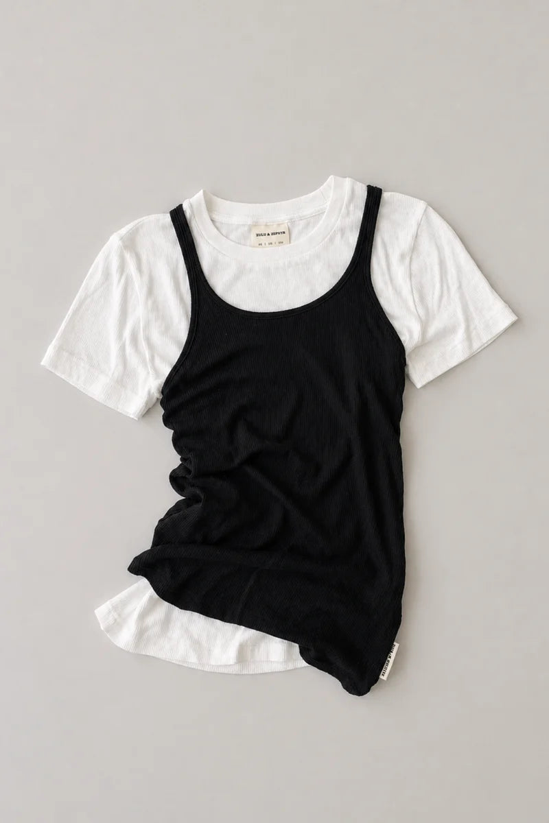 Rib Hemp Jersey T-Shirt - White