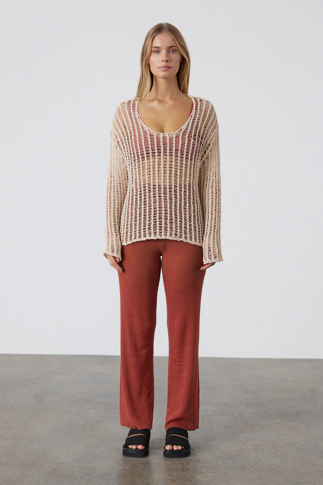 Natural Lattice Knit Jumper