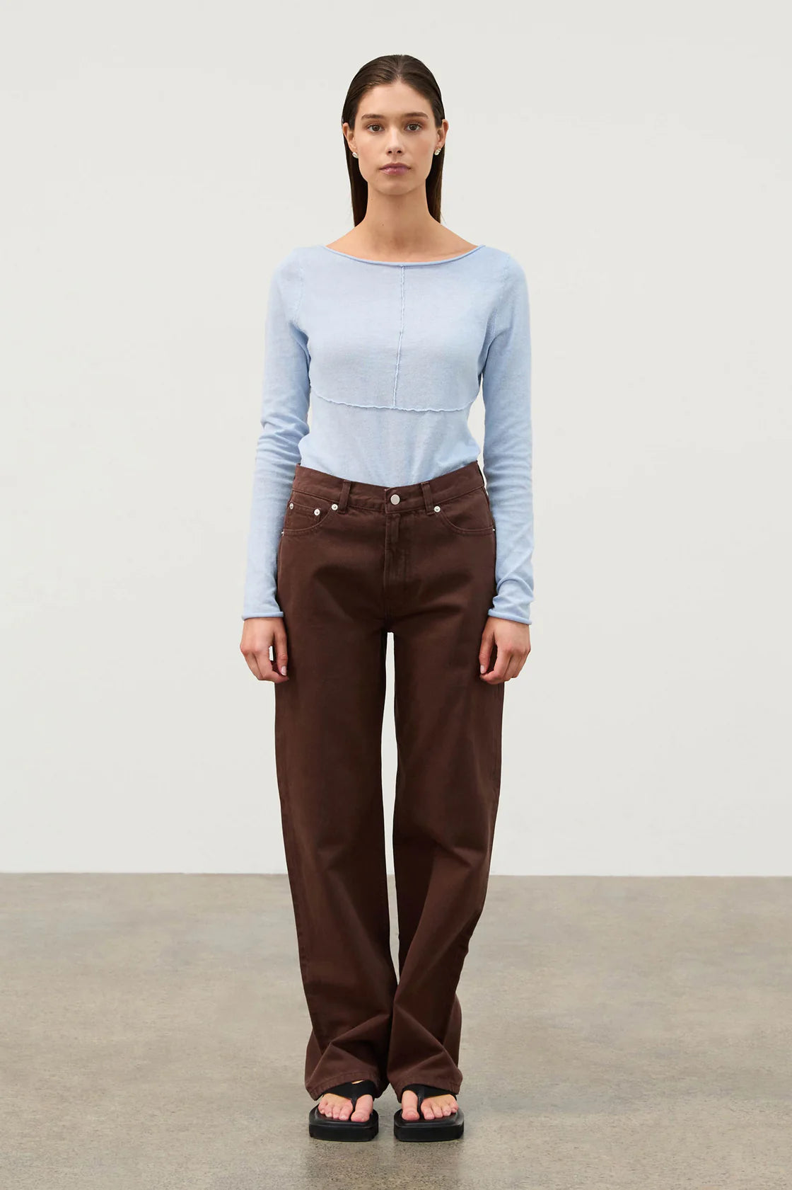 Mid Rise Denim Jean - Cocoa