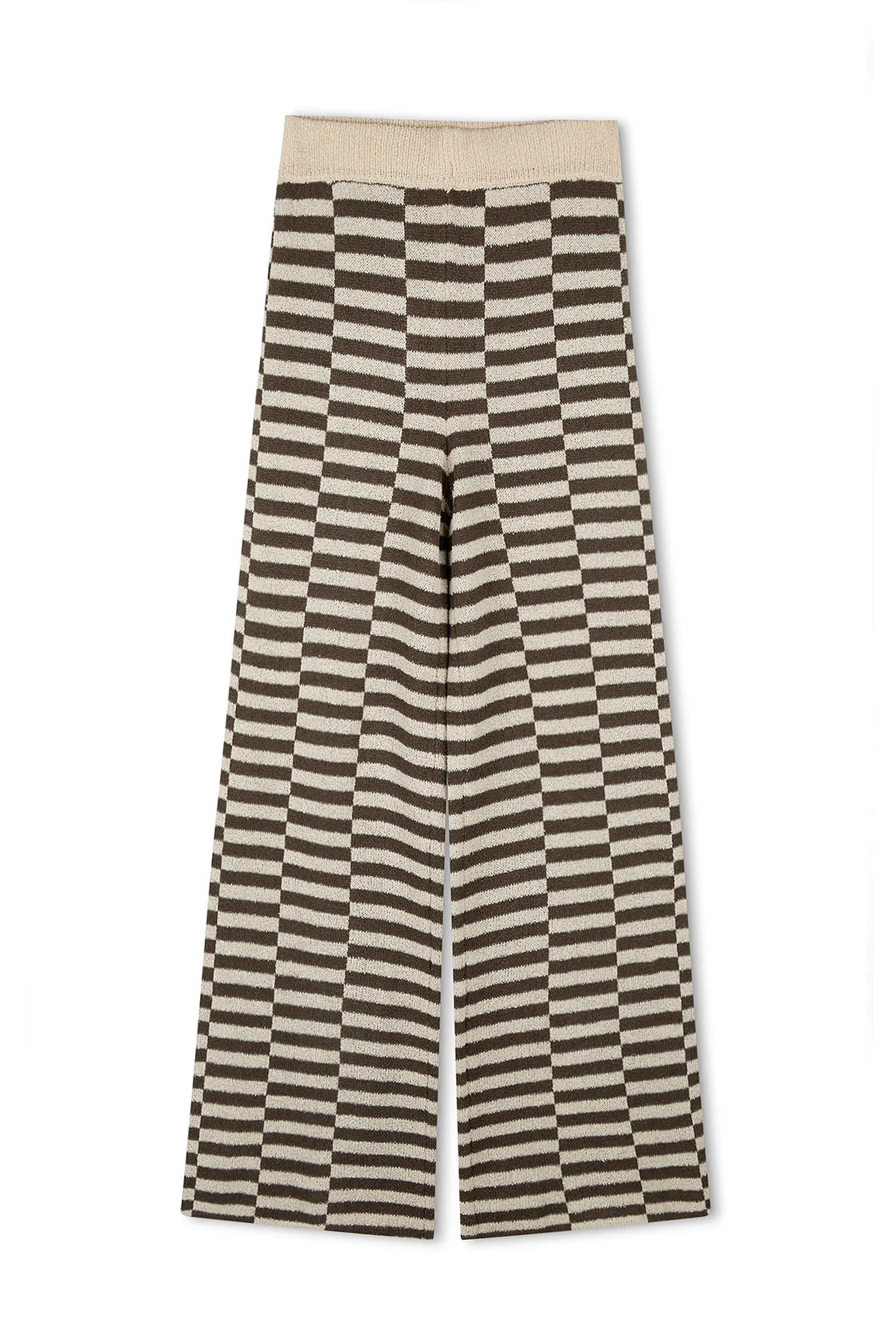 Grid Textured Knit Pant - Cocoa