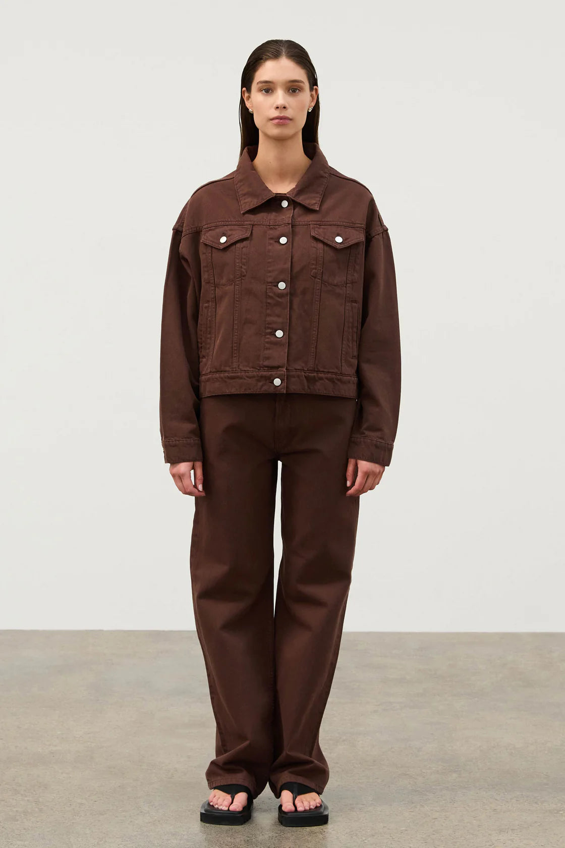 Mid Rise Denim Jean - Cocoa