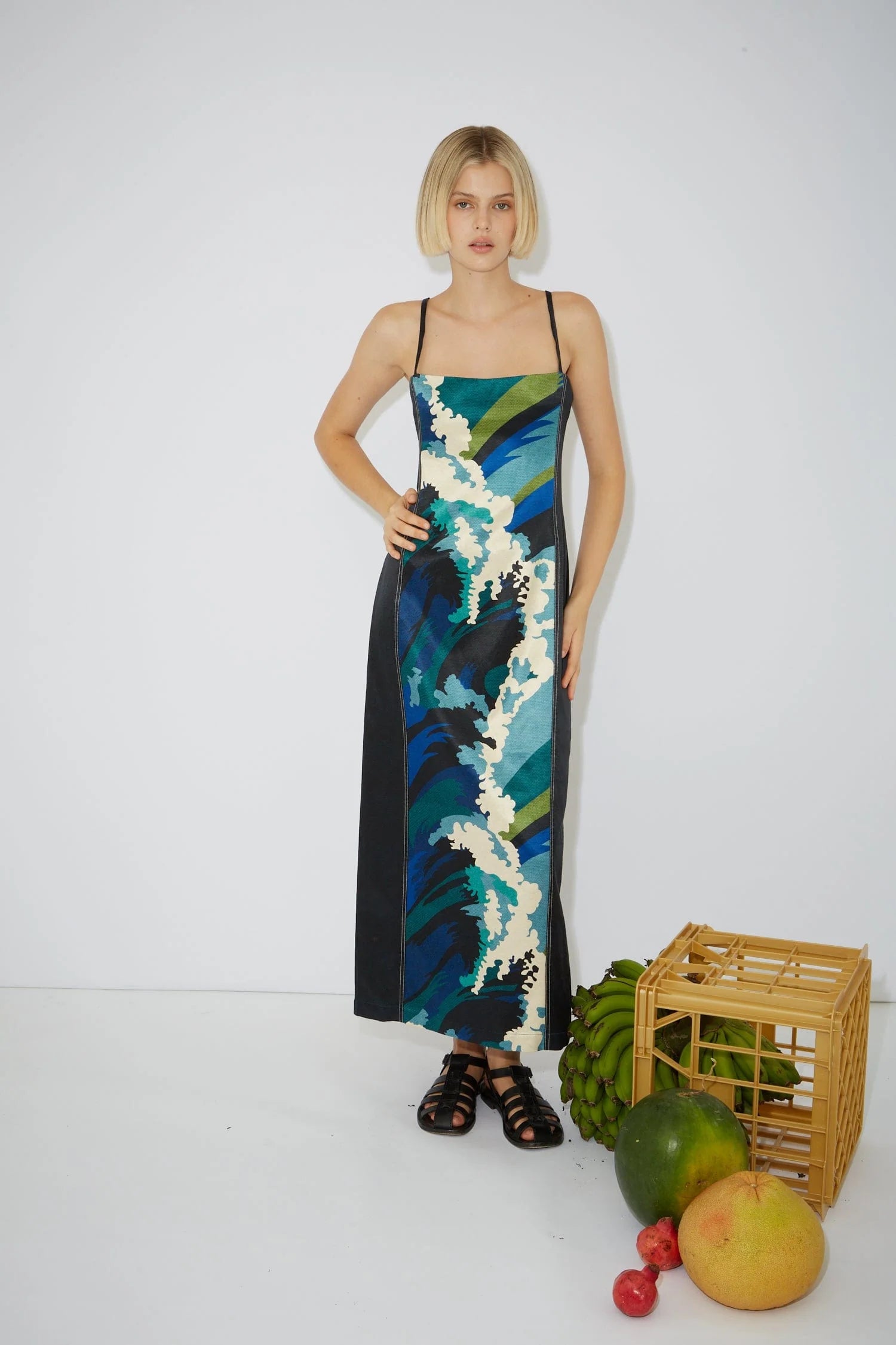 WAVE MIDI DRESS