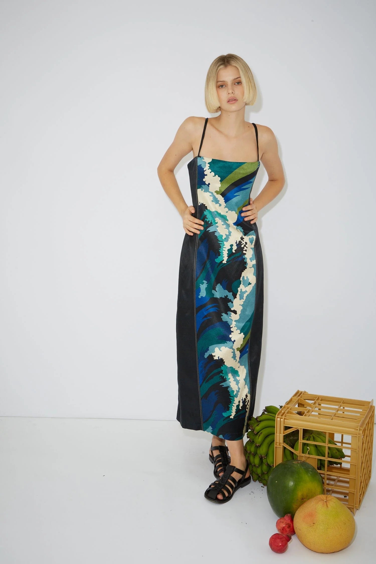 WAVE MIDI DRESS