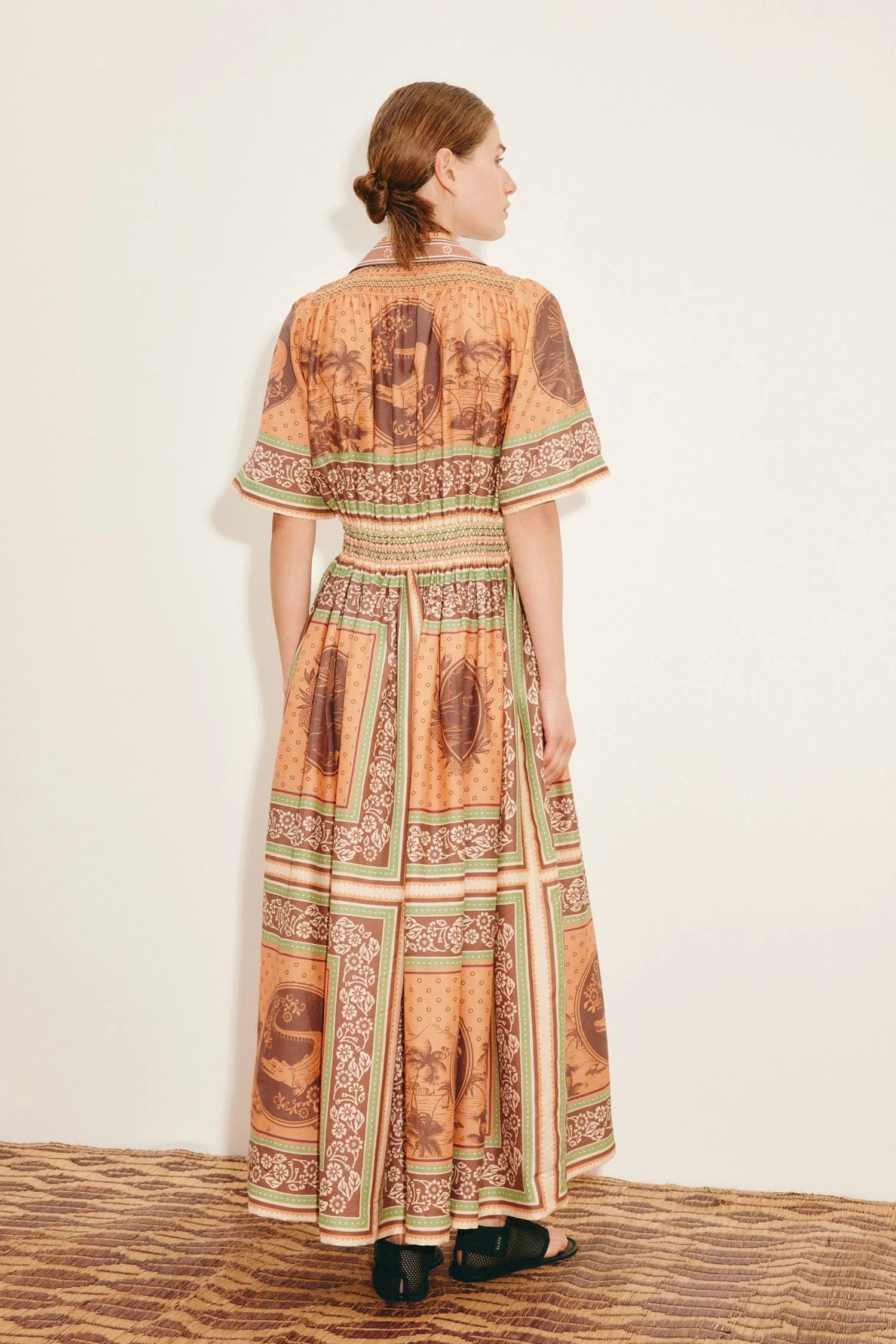 Alberta Smocked Shirtdress