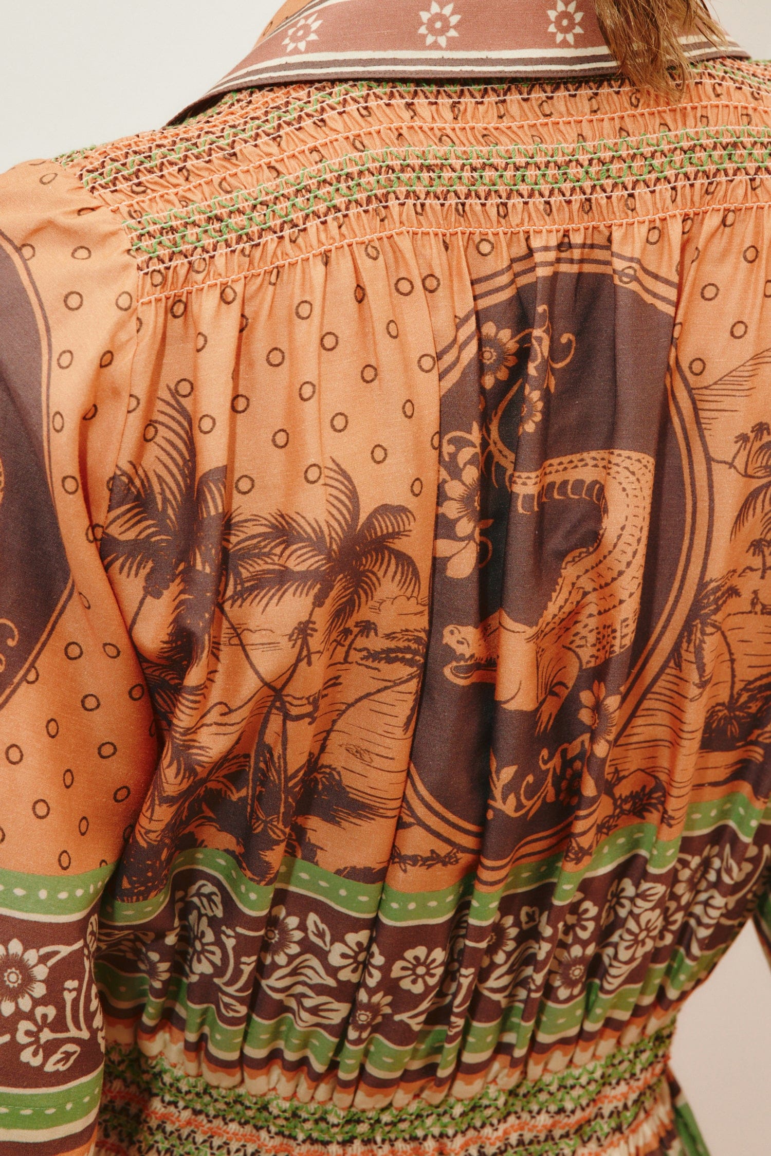 Alberta Smocked Shirtdress