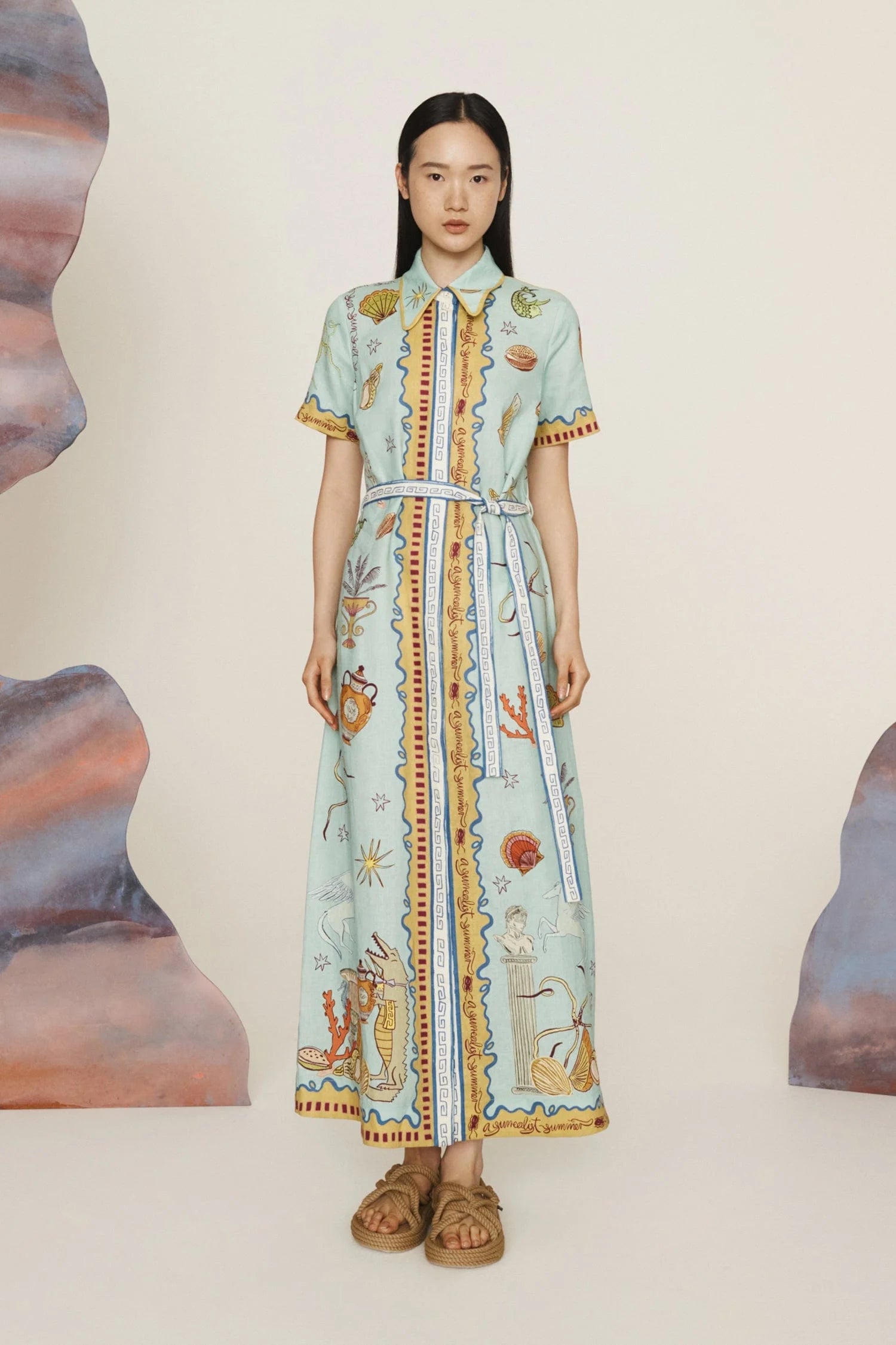 SURREALIST SUMMER SHIRTDRESS