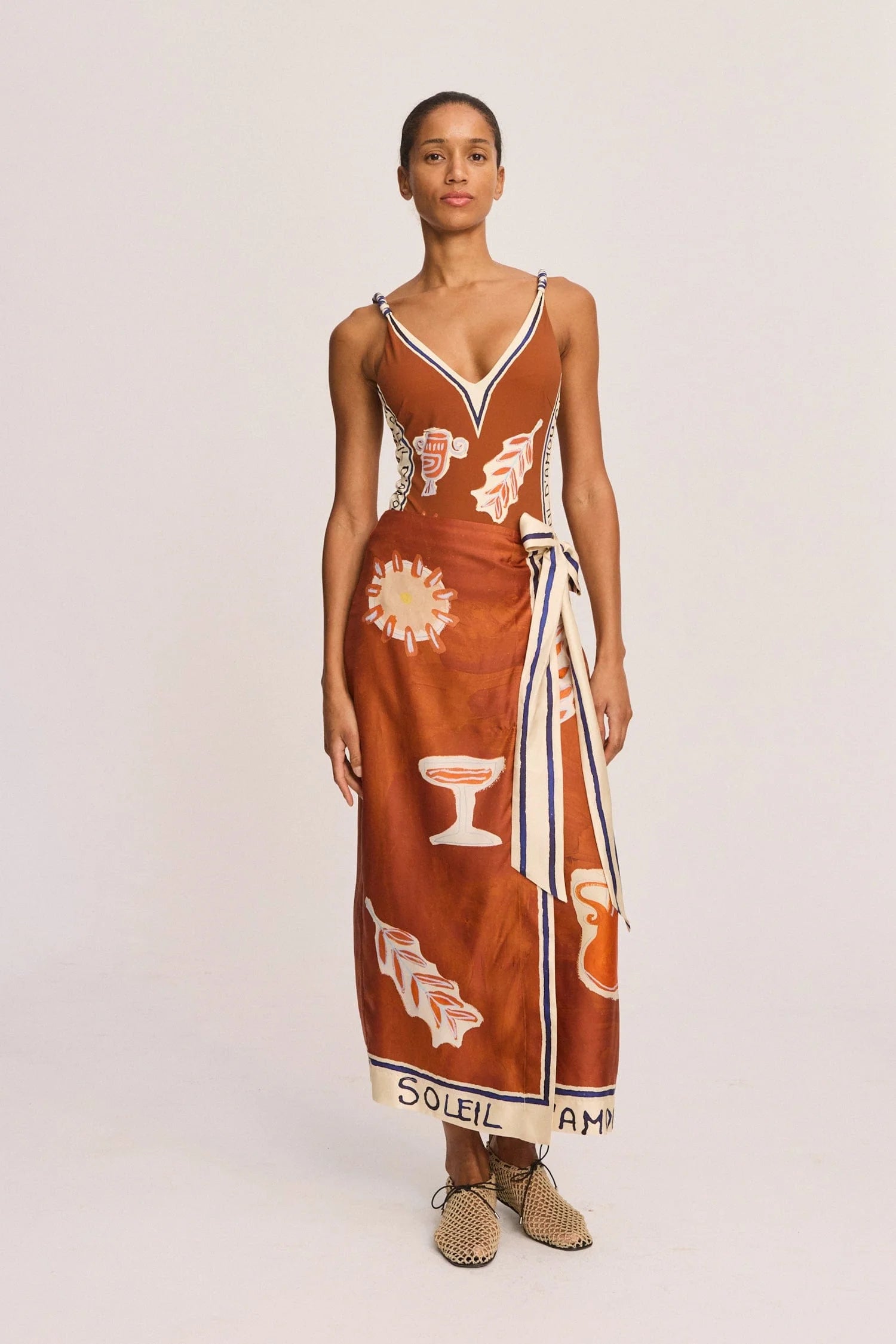 soleil d'amour silk sarong skirt