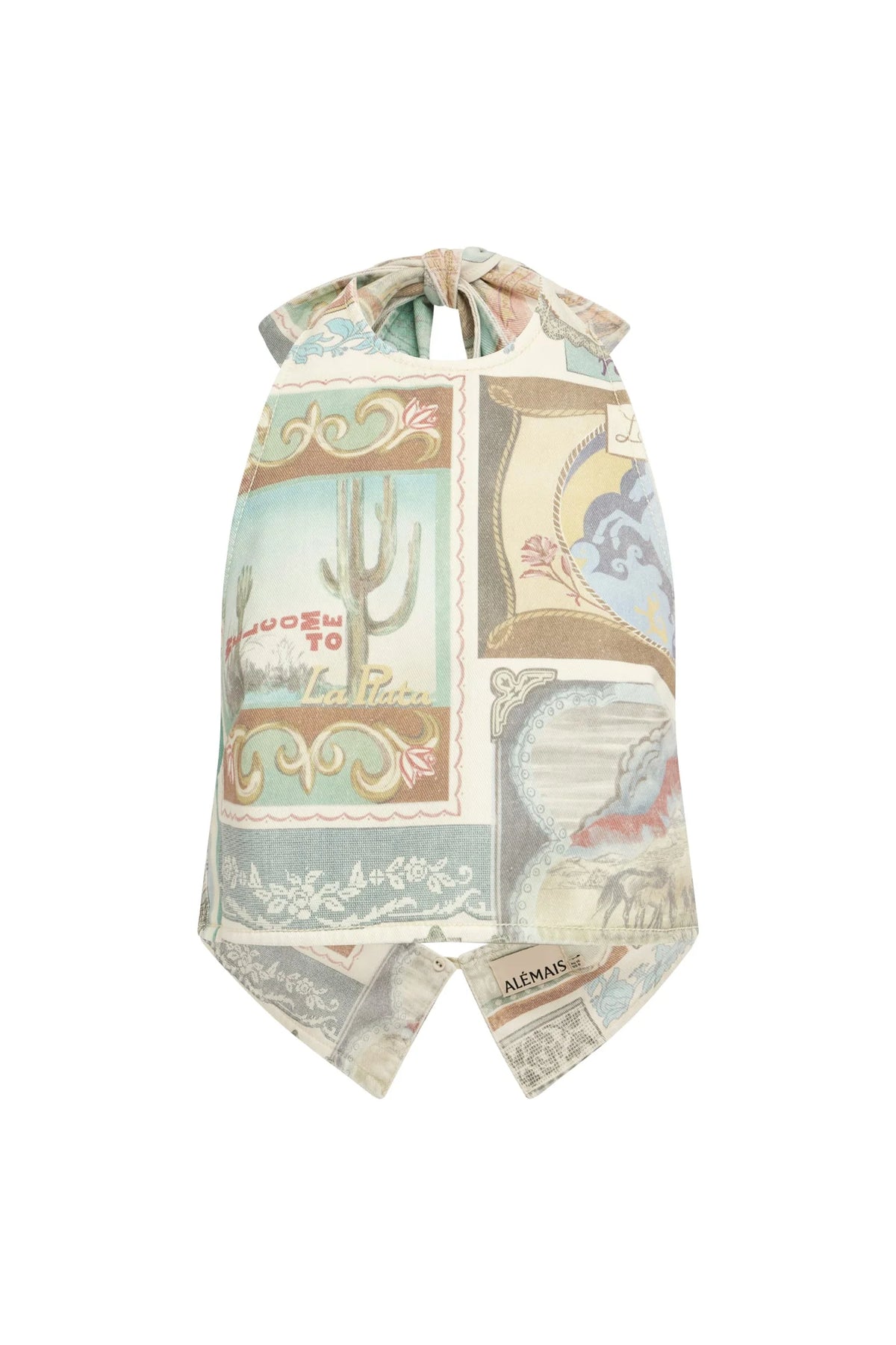 andie denim halter top