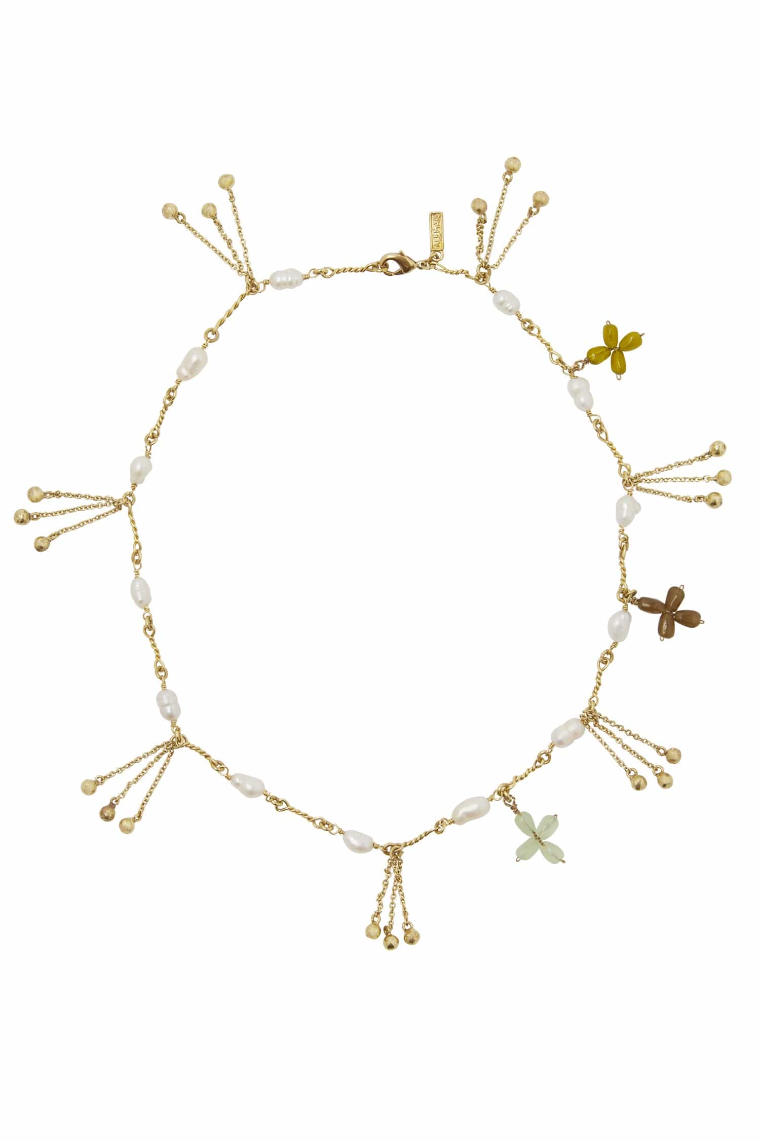 Le jardin bead flower necklace