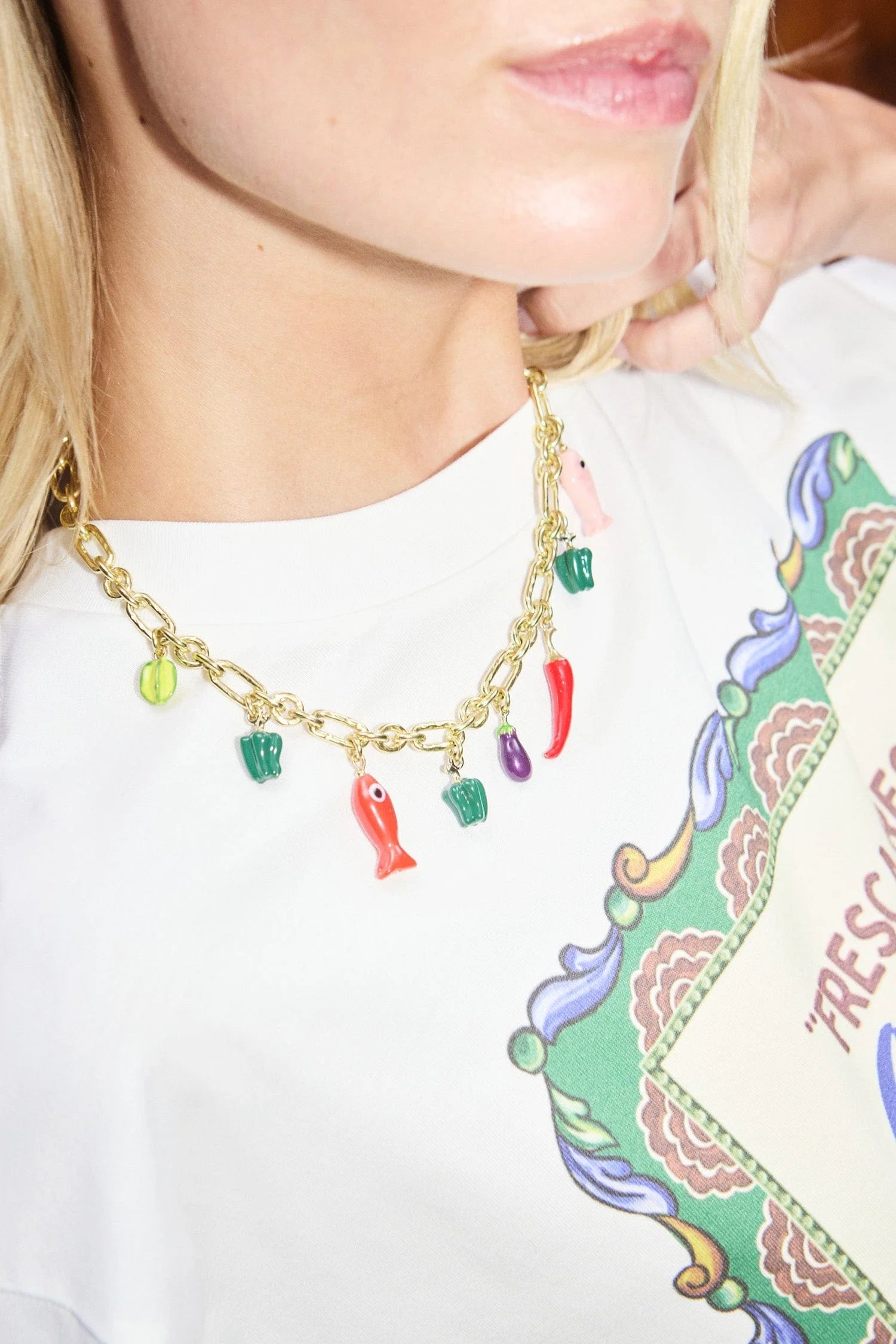 tesori fish bead necklace