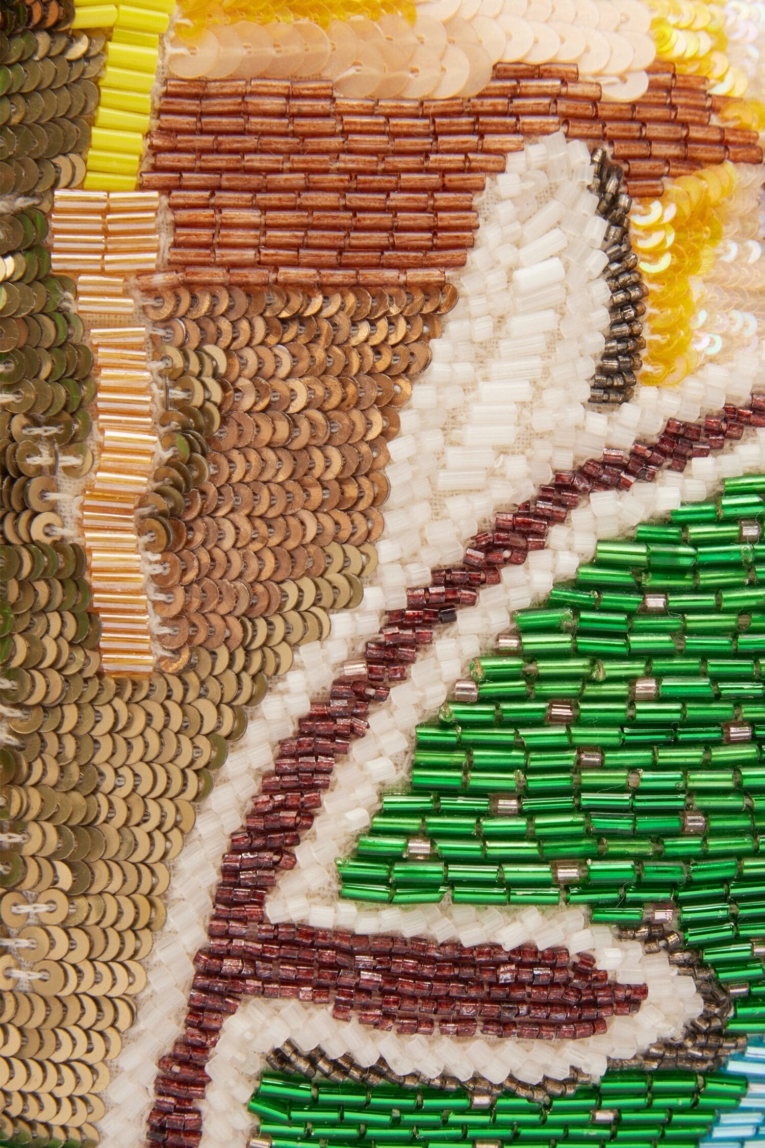 Limelight beaded barrel bag