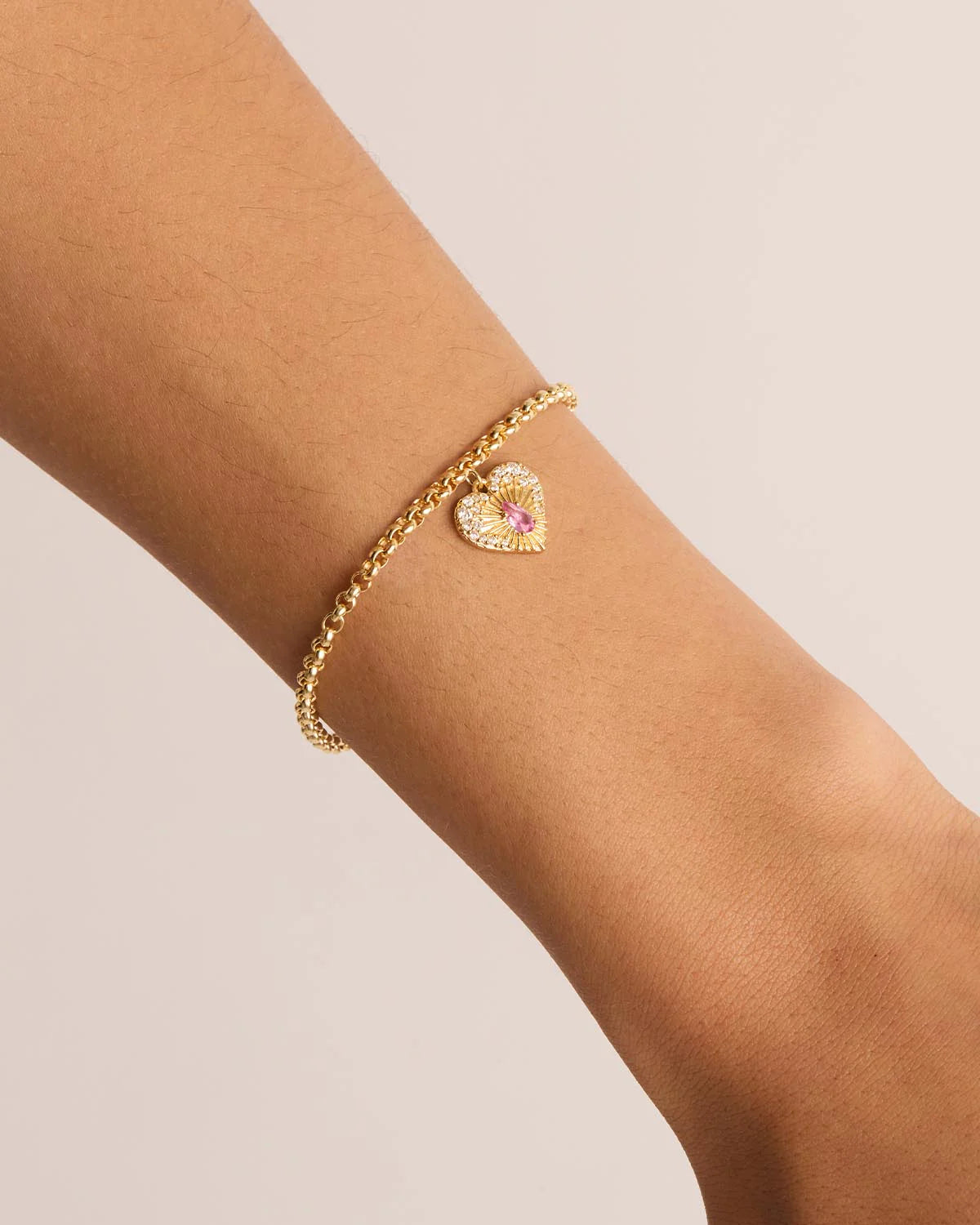 18k Gold Vermeil Connect With Your Heart Bracelet