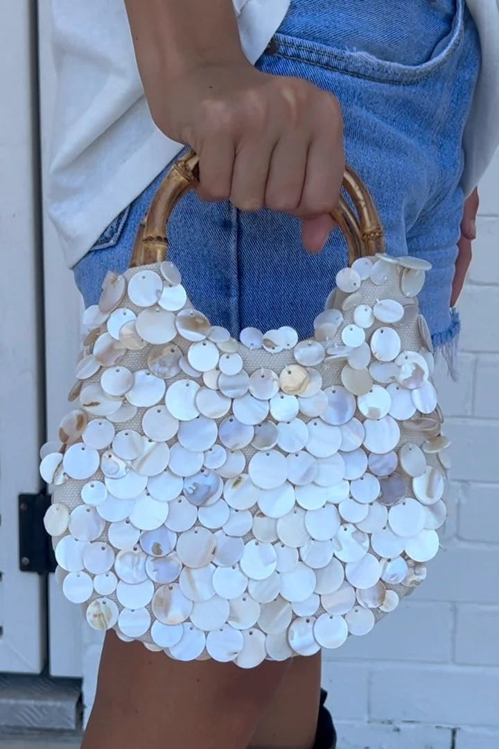 The Amalfi Pearl Bamboo Bag
