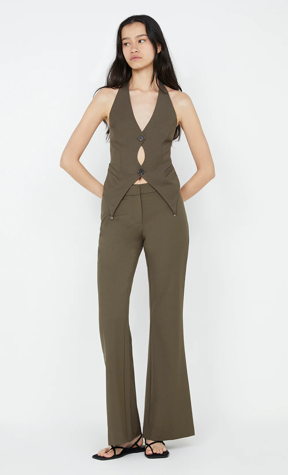 TERI BOOTLEG PANT - OLIVE