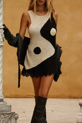 BLACK SUMMER HAND CROCHET MINI DRESS