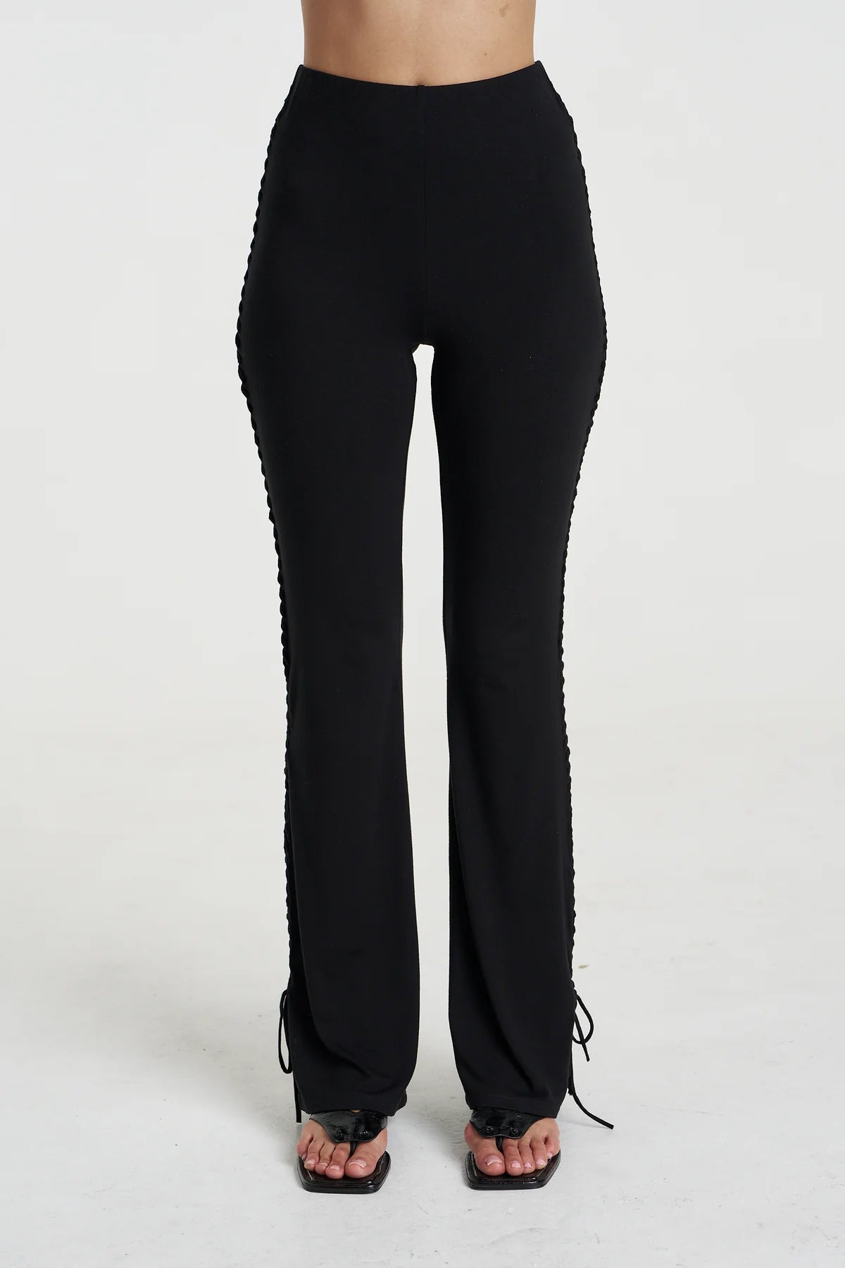 EVE TIE PANT - BLACK