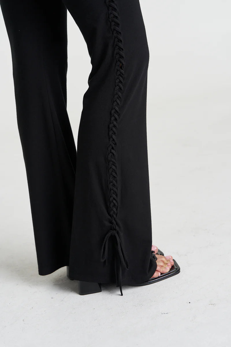EVE TIE PANT - BLACK