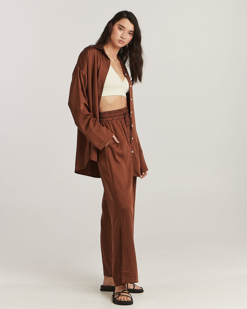 HEIDI SHIRT - CHOCOLATE