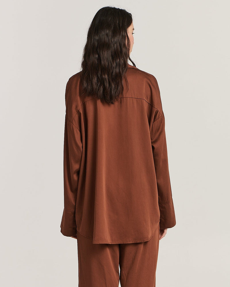 HEIDI SHIRT - CHOCOLATE
