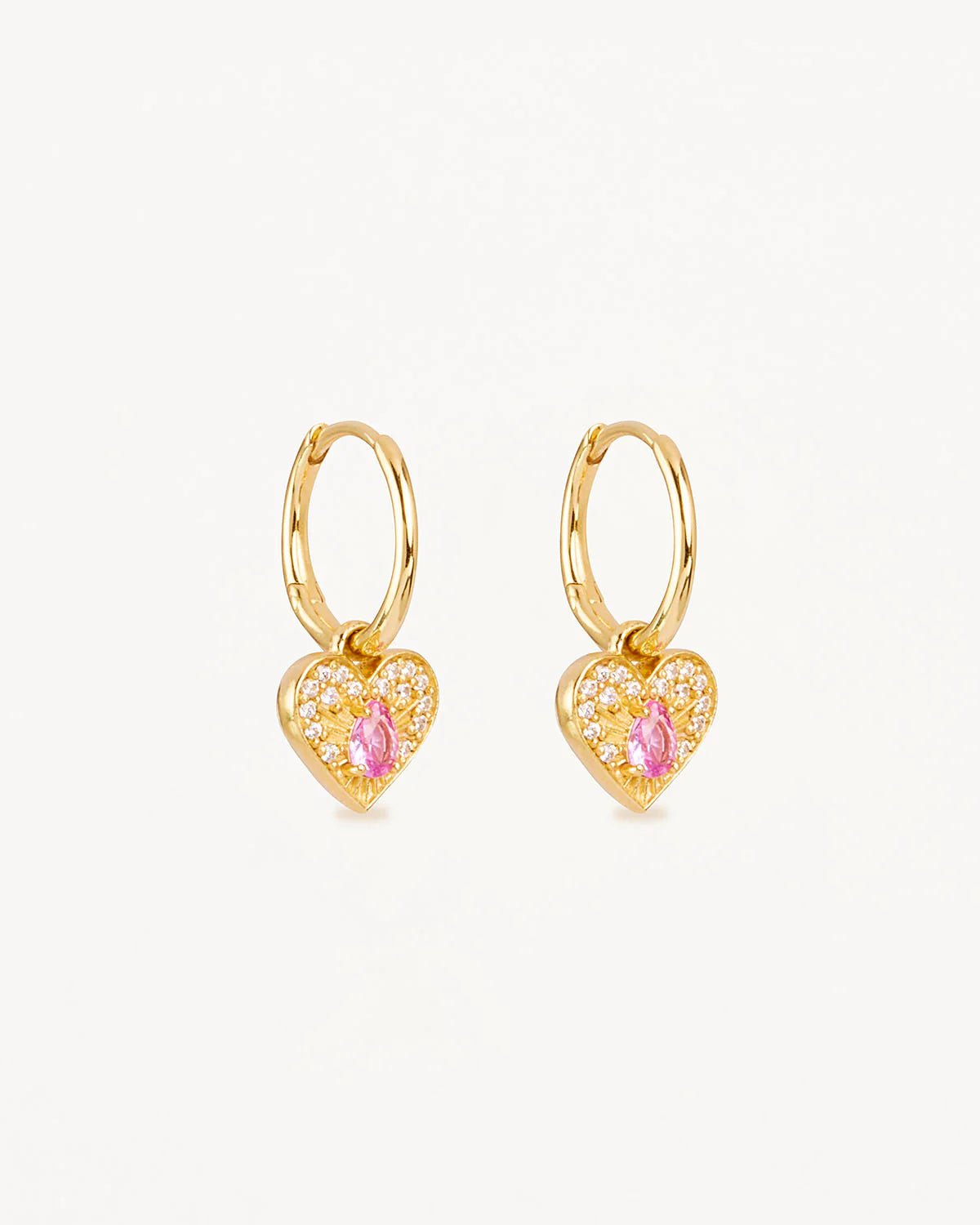 18k Gold Vermeil Connect With Your Heart Hoops