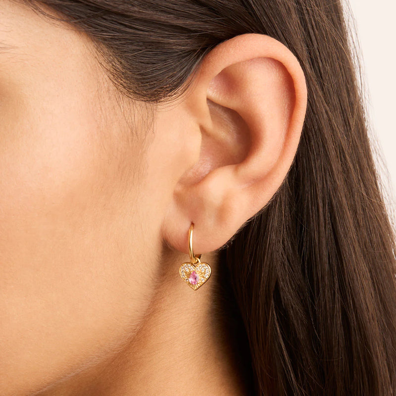 CONNECT WITH YOUR HEART HOOPS 18k GOLD VERMEIL