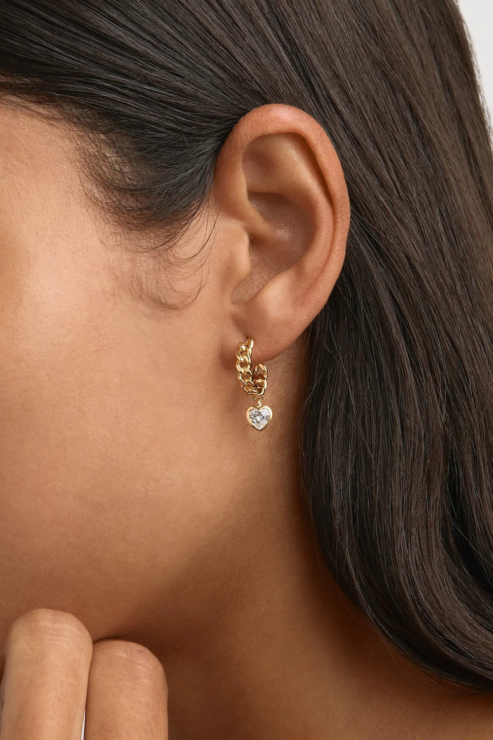 Radiant Heart Stud Earrings - 18k Gold Vermeil