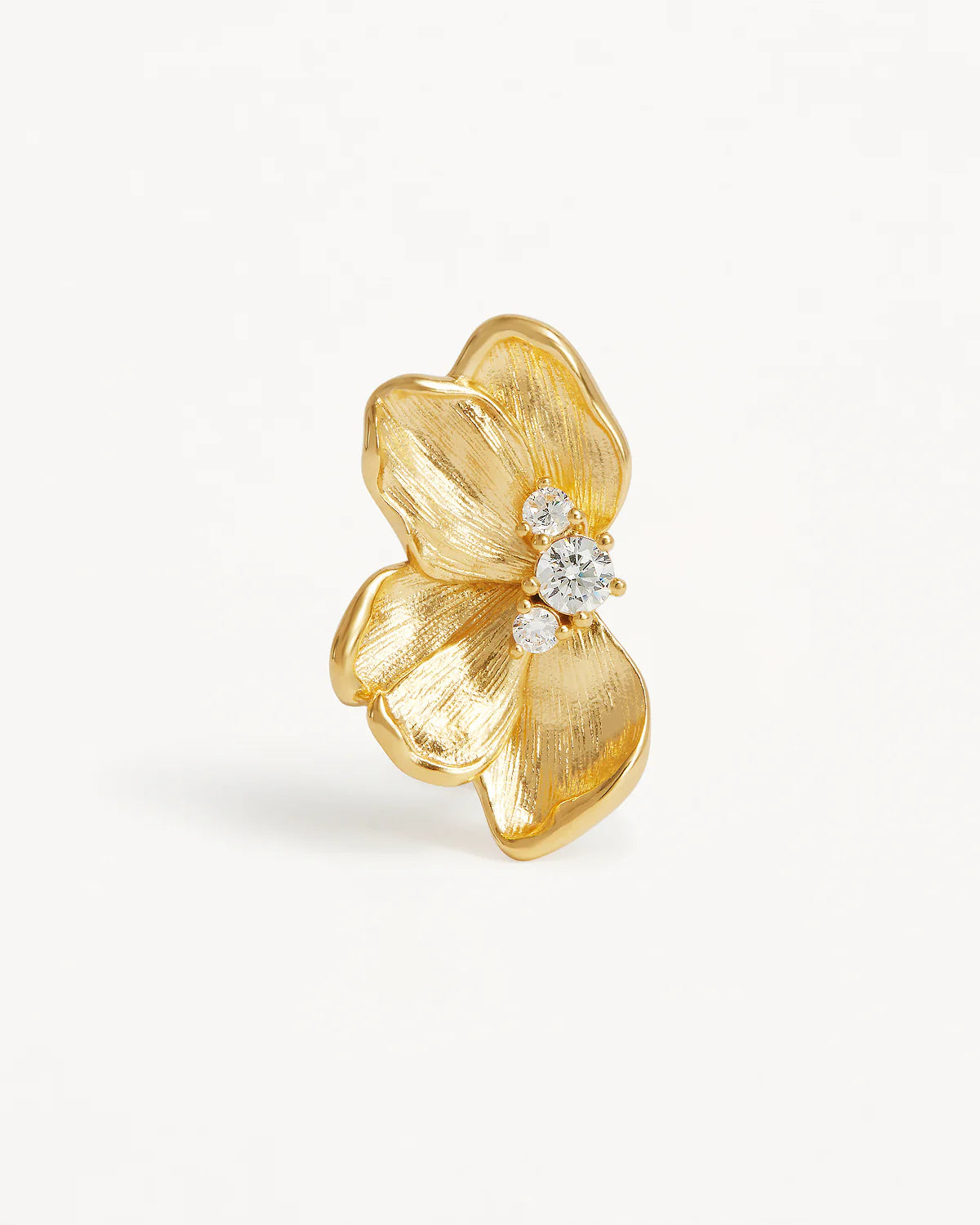 SERENE LOTUS STATMENT EARRINGS - 18K GOLD PLATED