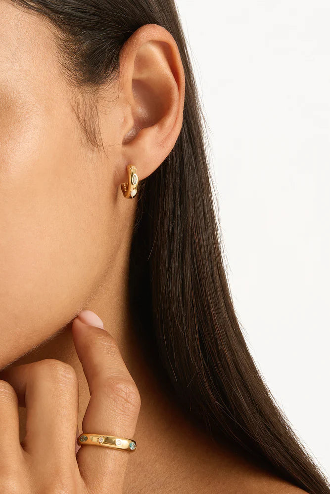 Hope and Protection Hoops - 18k Gold Vermeil