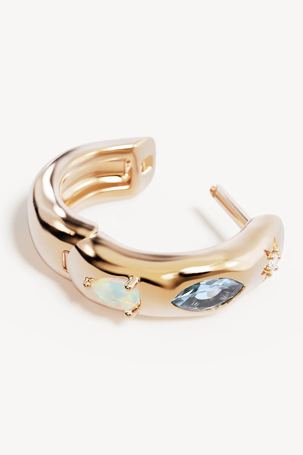 Hope and Protection Hoops - 18k Gold Vermeil