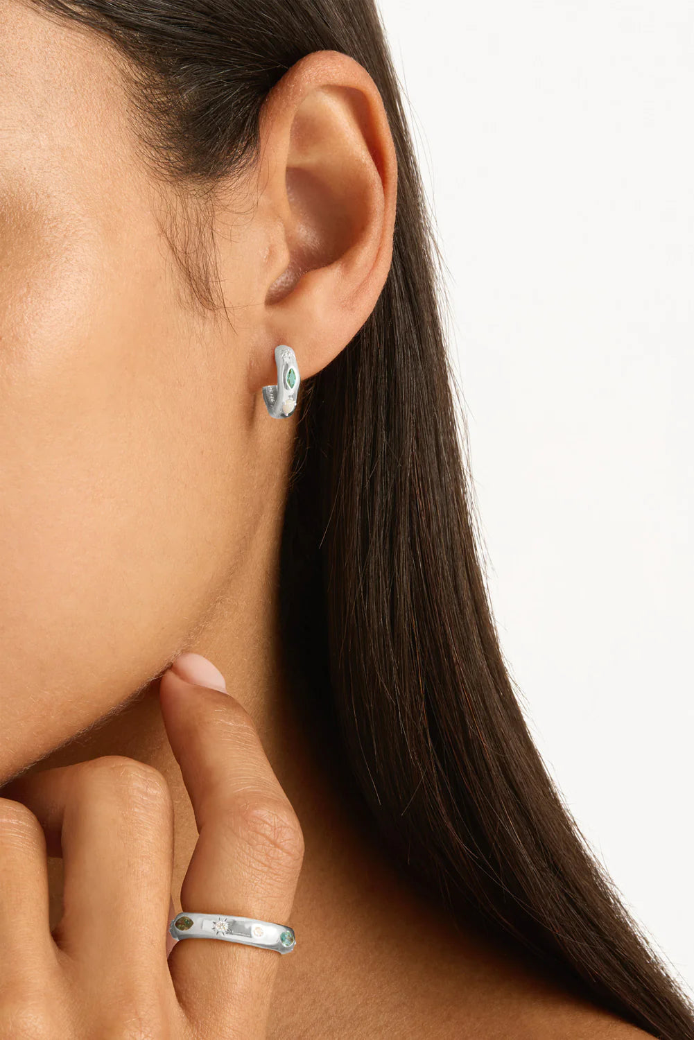 Hope and Protection Hoops - Sterling Silver