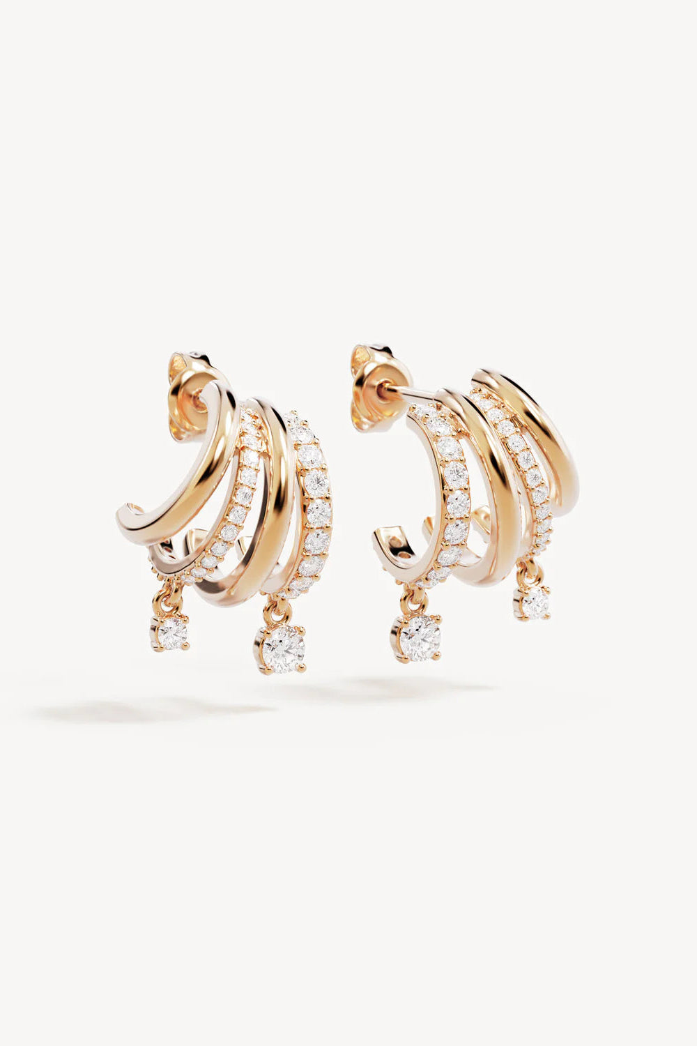18k Gold Vermeil With Every Breath Illusion Hoops