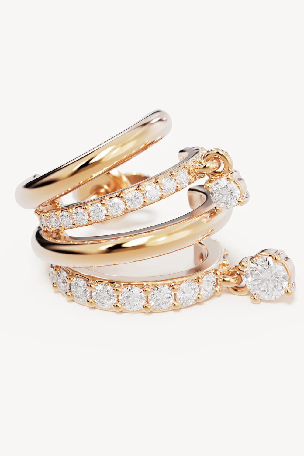 18k Gold Vermeil With Every Breath Illusion Hoops