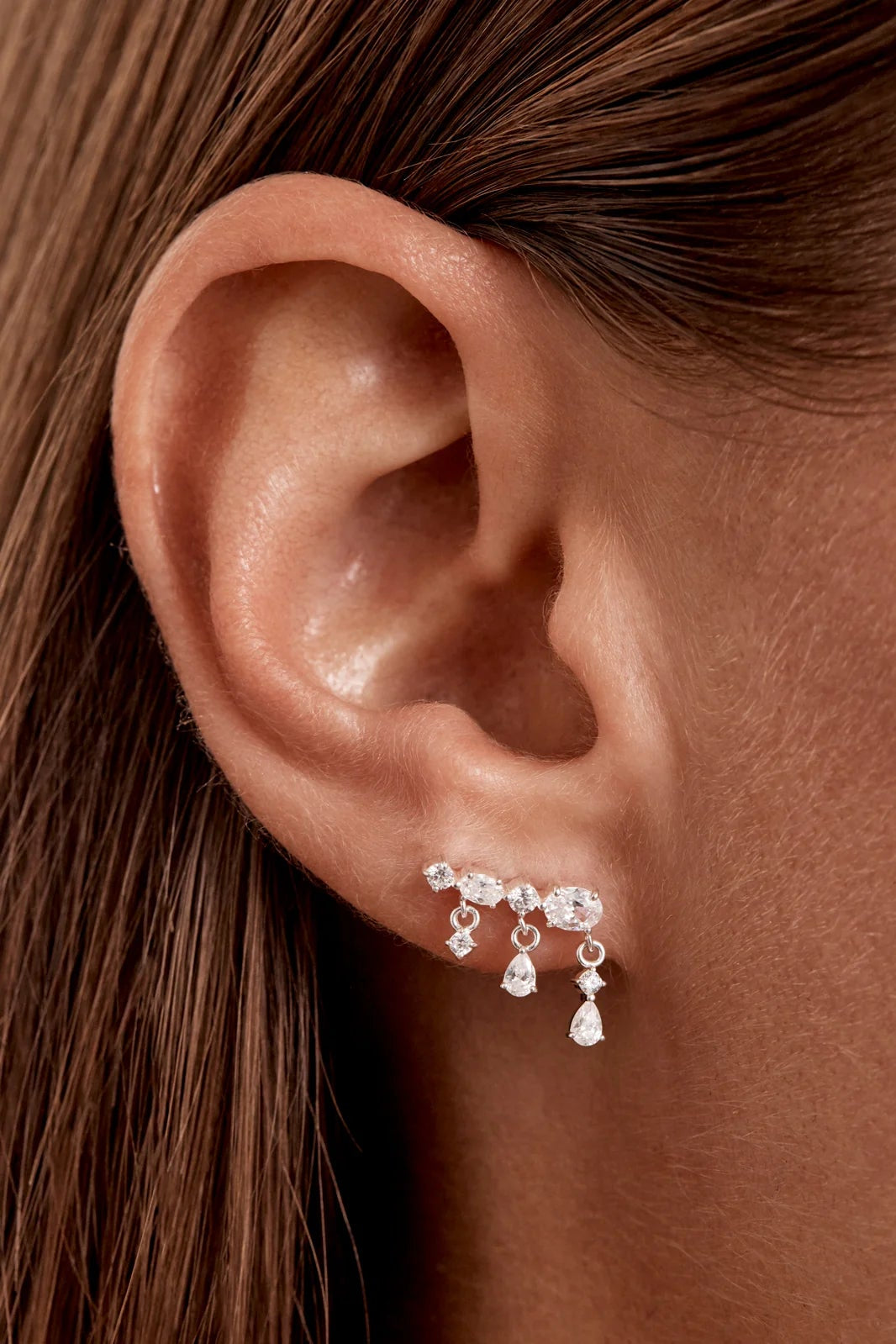 Sterling Silver Cosmic Whisper Ear Crawler