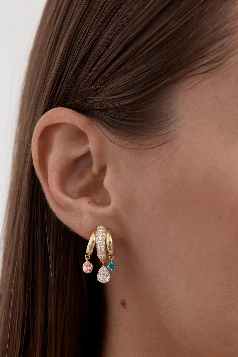 18k Gold Plated Vibrant Soul Illusion Hoop