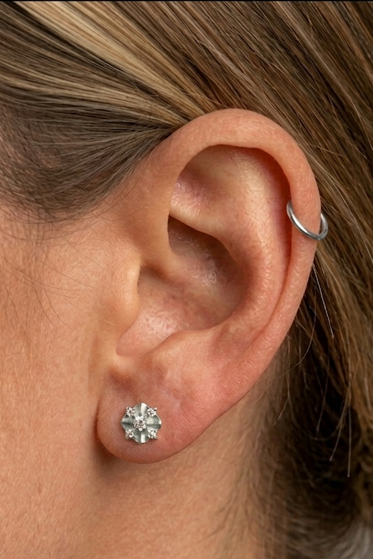 Fleur Stud Silver
