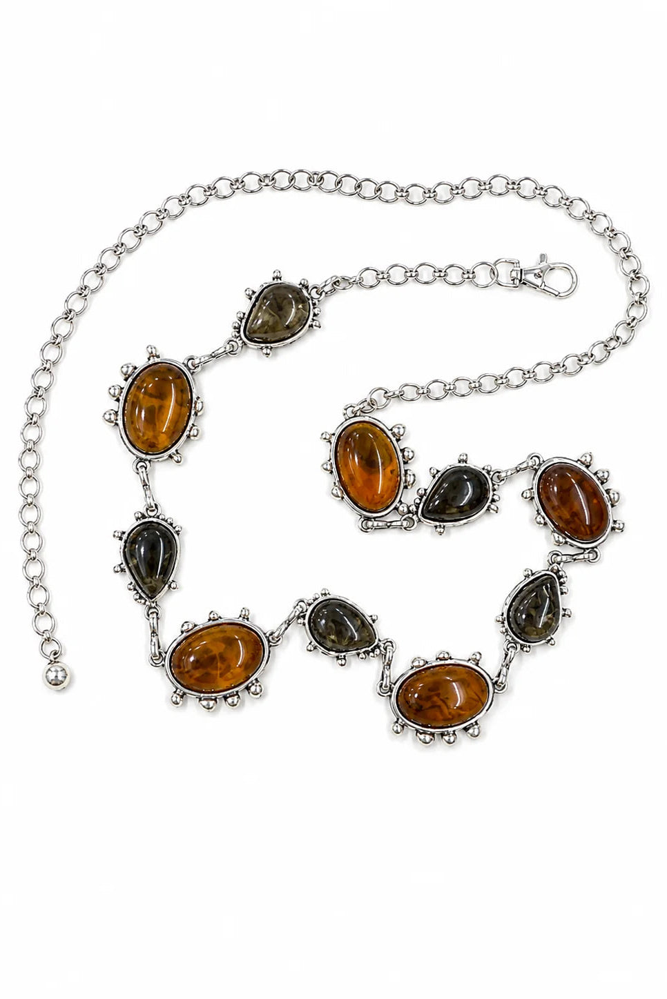 Silver & Stone Chain Belt