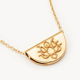 MINI LOTUS NECKLACE - 14K GOLD