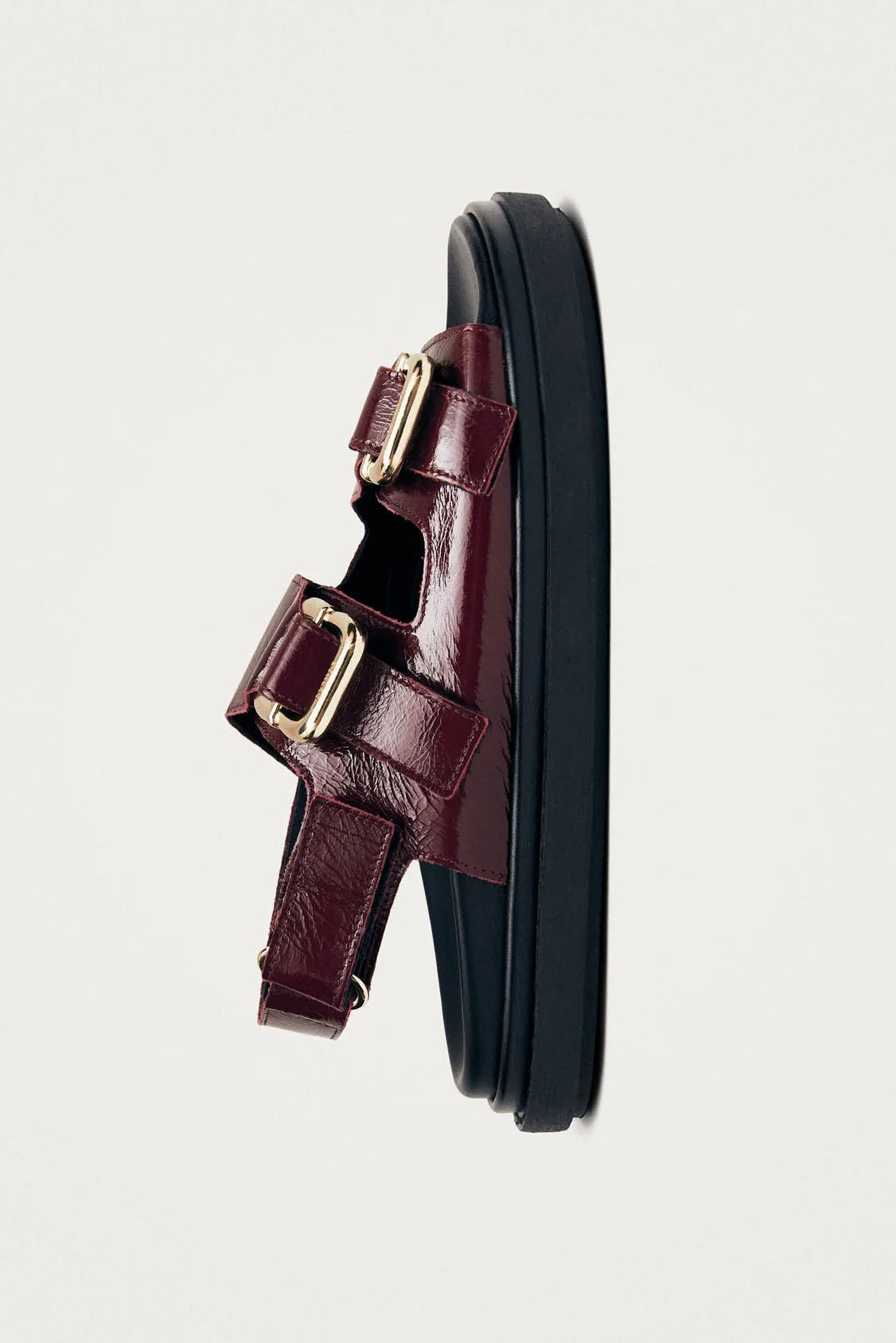 HARPER ONIX BURGUNDY LEATHER SANDALS