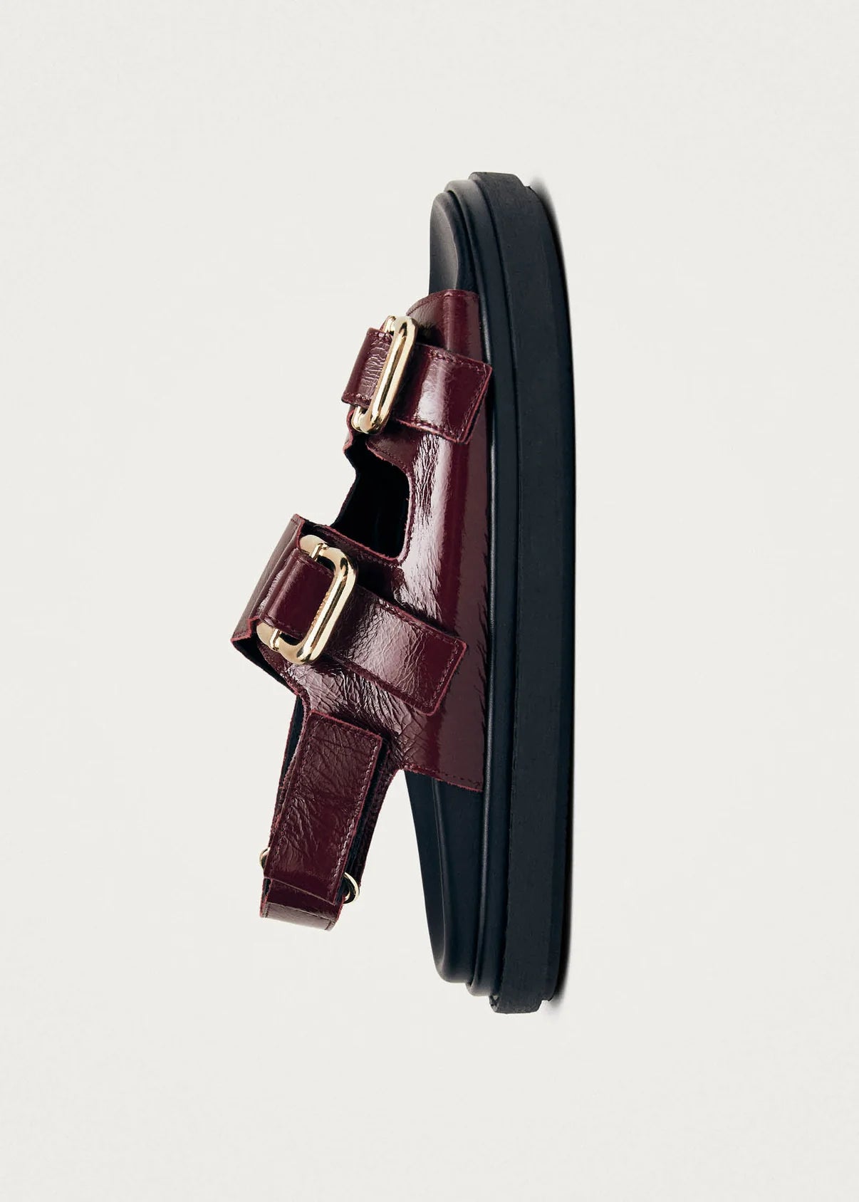 HARPER ONIX BURGUNDY LEATHER SANDALS
