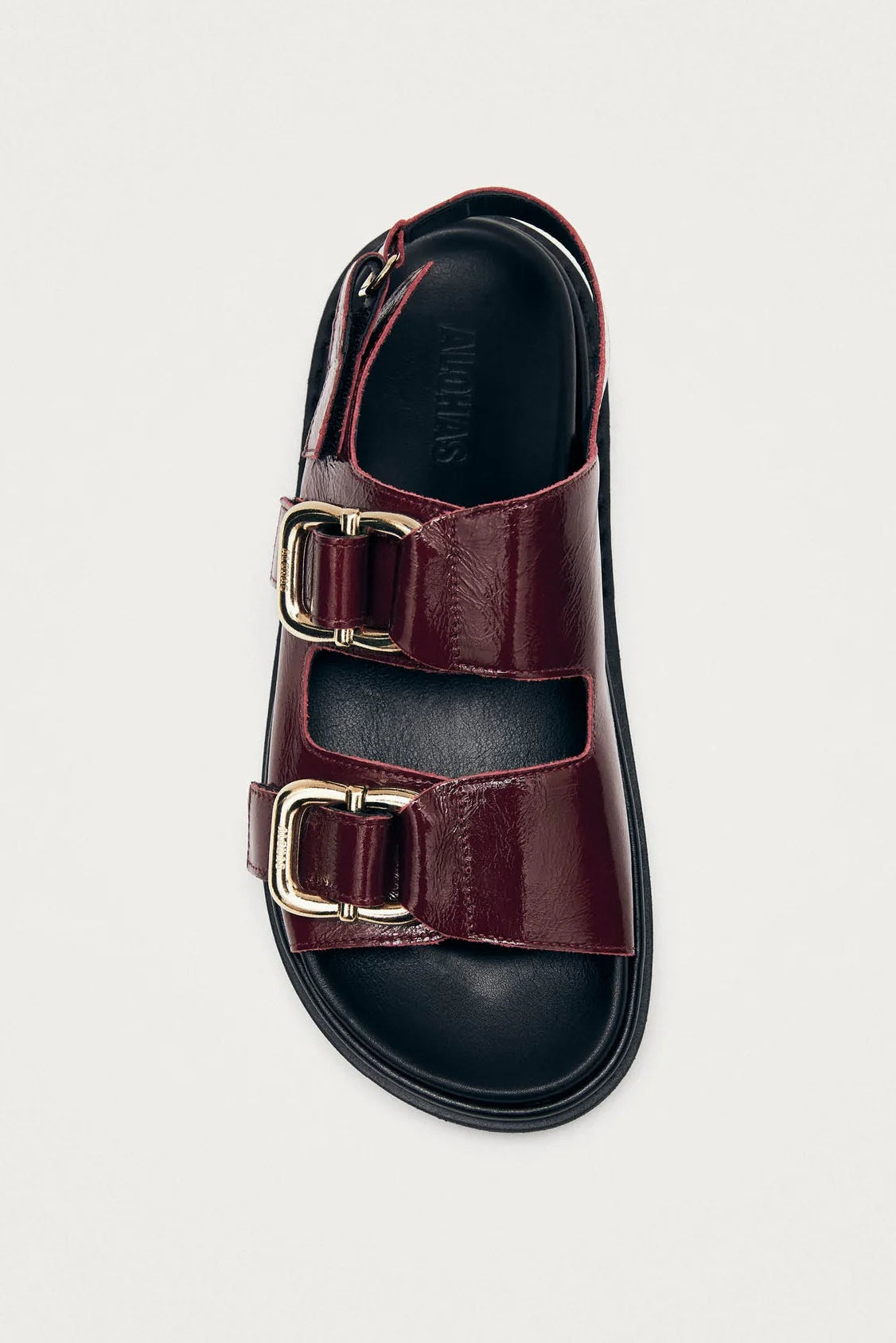 HARPER ONIX BURGUNDY LEATHER SANDALS