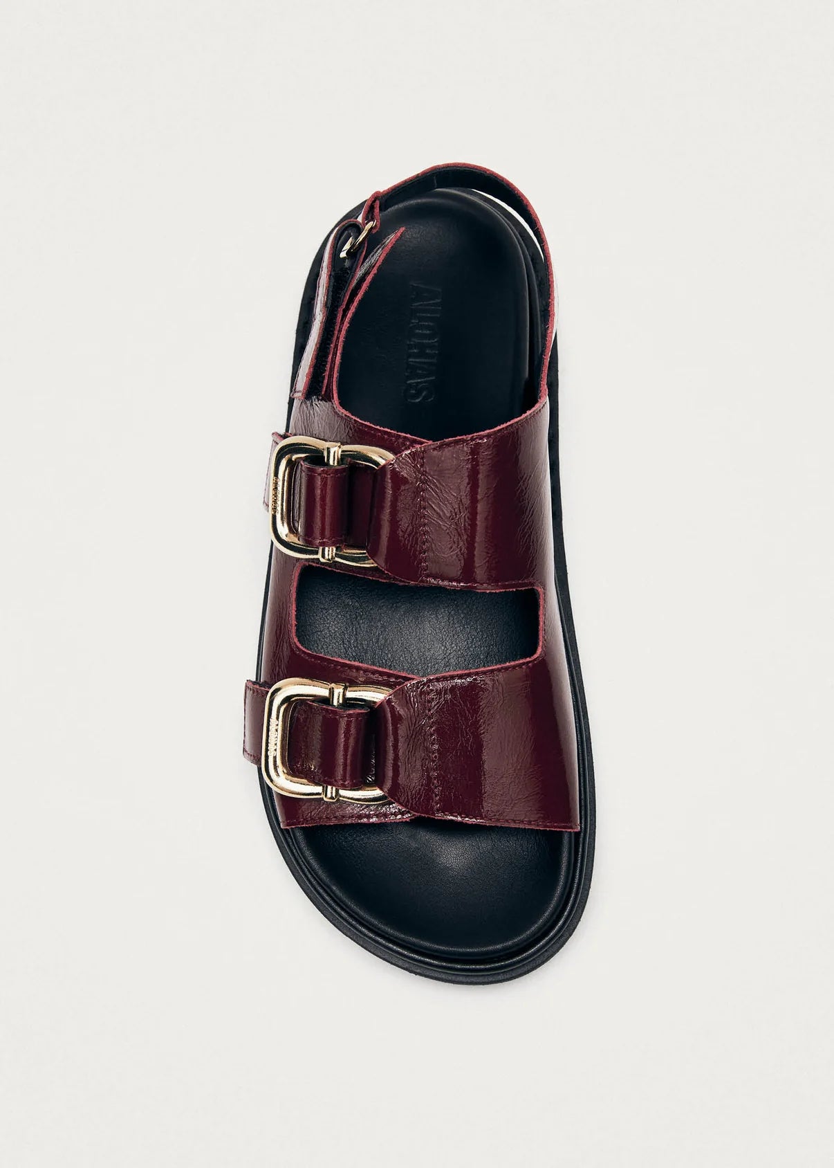 HARPER ONIX BURGUNDY LEATHER SANDALS