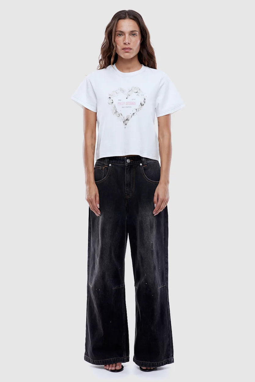 Rose Heart Relaxed Baby Tee